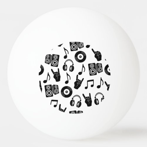 Musical Accessories Monochrome Vintage Pattern Ping Pong Ball