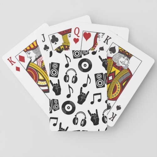 Musical Accessories Monochrome Vintage Pattern Playing Cards