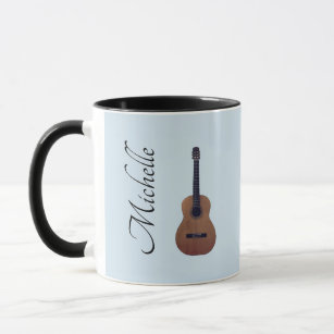 Electric Guitar Mug Tall Latte Style China Mug in Giftbox Ideal Guitarist Gift
