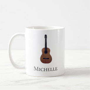 Musical Acoustic Guitar Personalized Coffee Mug