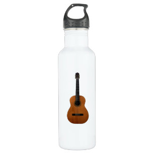 Musical Acoustic Guitar Stainless Steel Water Bottle