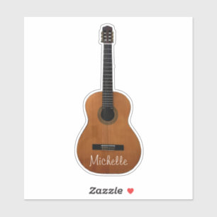 Musical Acoustic Guitar Sticker