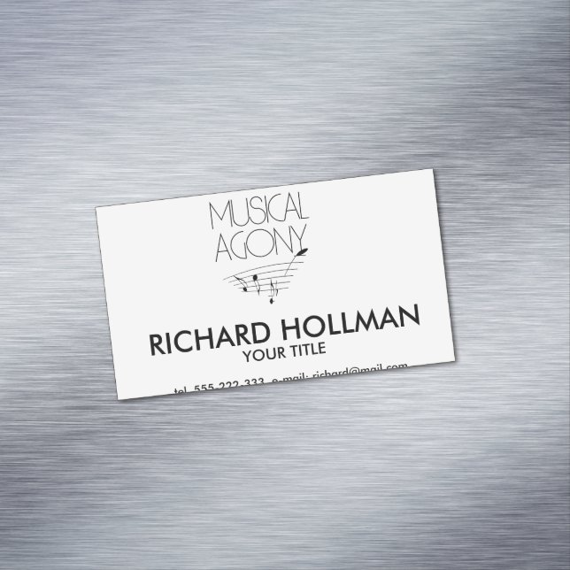 Musical agony magnetic business card (In Situ)