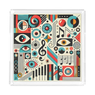 Musical and Artistic Elements Acrylic Tray
