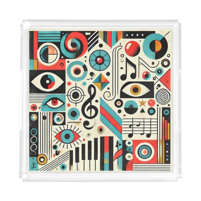 Musical and Artistic Elements Acrylic Tray (Front)