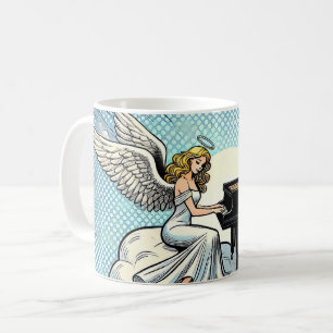 Musical Angel at the piano Coffee Mug