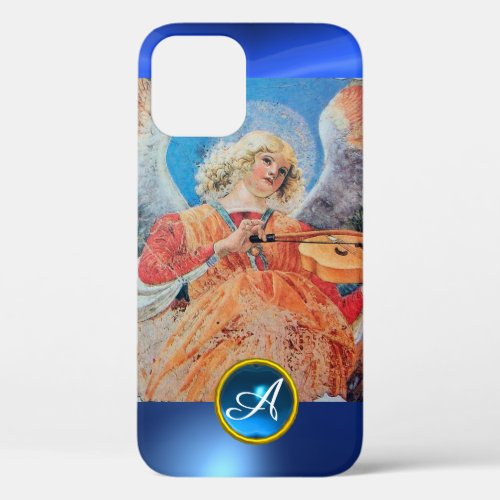 MUSICAL ANGEL  Blue Sapphire Monogram iPhone 12 Case