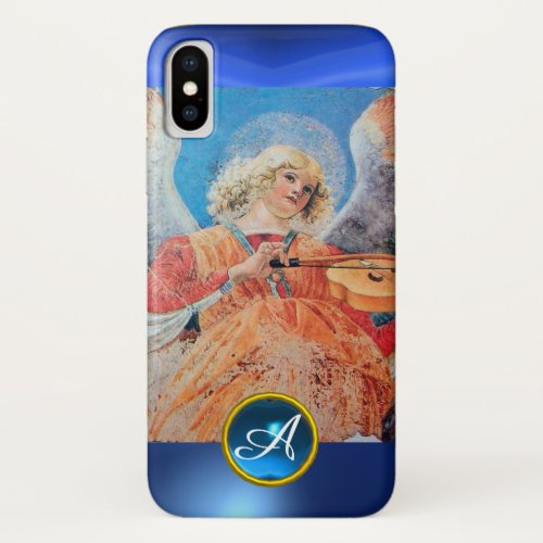 MUSICAL ANGEL  Blue Sapphire Monogram iPhone X Case