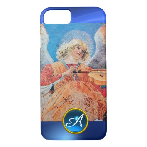 MUSICAL ANGEL  Blue Sapphire Monogram iPhone 87 Case