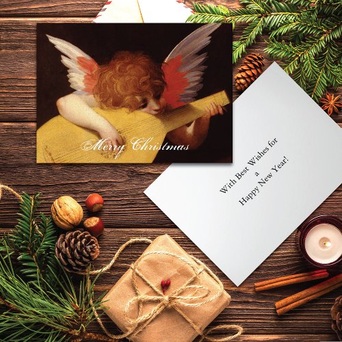 Musical Angel Cherub Holiday Card