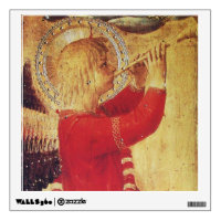 MUSICAL ANGEL IN GOLD AND RED