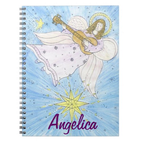 Musical Angel Personalized with name Notebook
