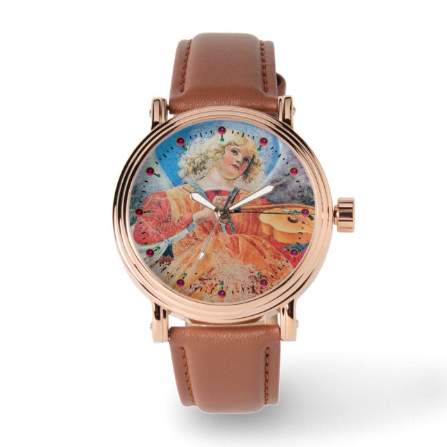 MUSICAL ANGEL / PINK AMETHYST GEMS WATCH (Front)