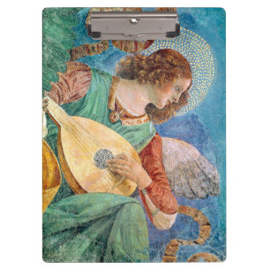 Musical angel playing guitar clipboard