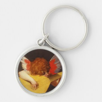 Musical Angel Vintage Keychain by encore_arts at Zazzle