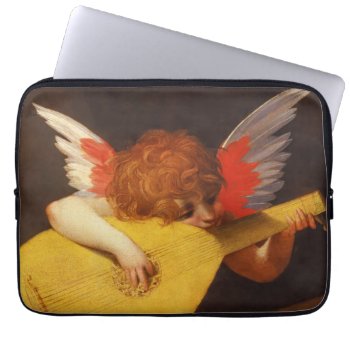 Musical Angel Vintage Laptop Sleeve by encore_arts at Zazzle