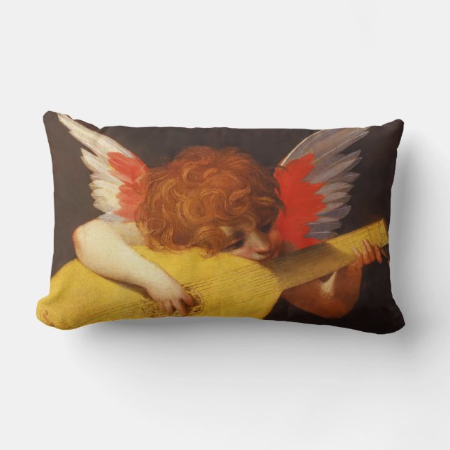 Musical Angel Vintage Lumbar Pillow (Front)