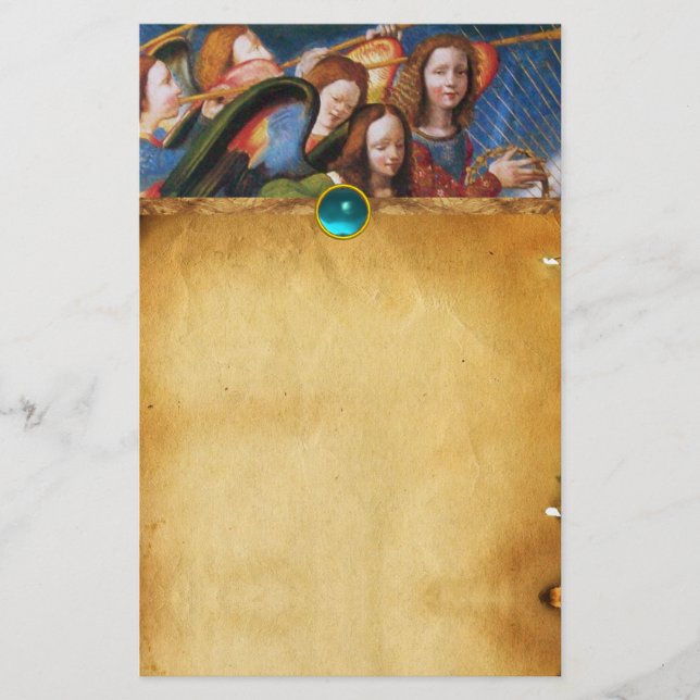 MUSICAL ANGELS FROM THE CORONATION OF THE VIRGIN STATIONERY (Front)