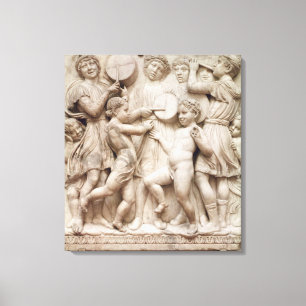 Musical angels, relief from the Cantoria Canvas Print