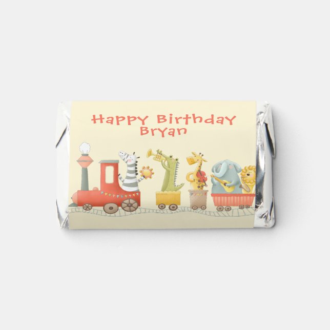 Musical Animal Train Birthday Hershey's Miniatures (Front)