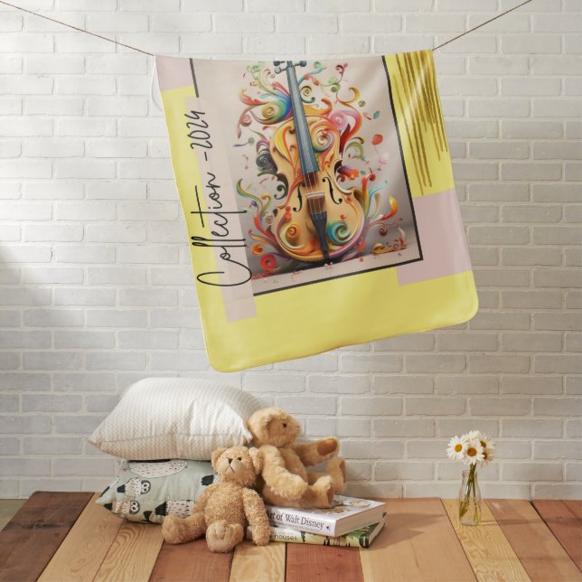 Musical Art collection - Violin Baby Blanket (In Situ)