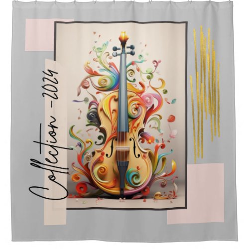 Musical Art collection _ Violin Shower Curtain