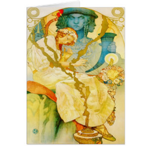 Musical Art Nouveau Vintage Feminine Cards