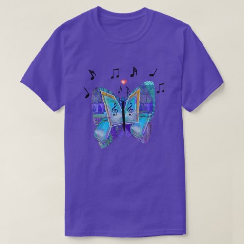 Musical Autoharp Butterfly T-Shirt