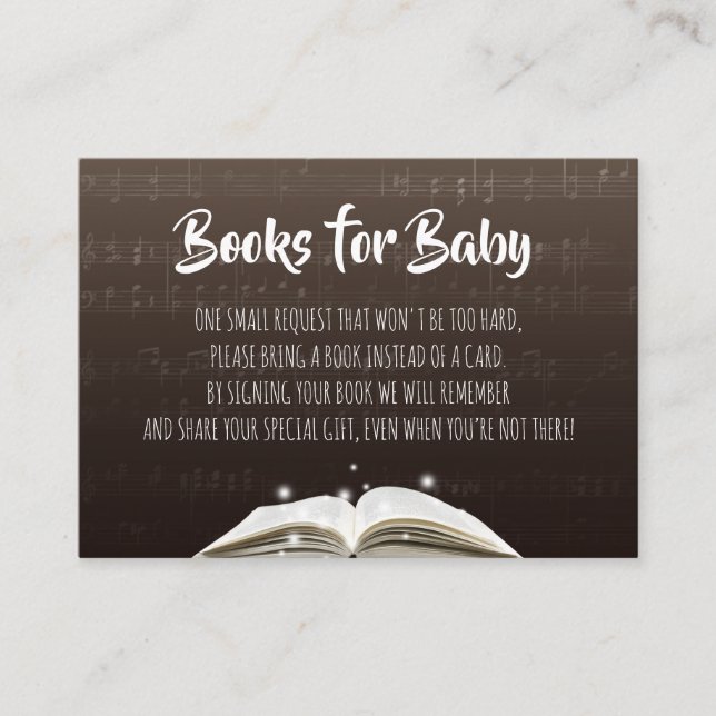 Musical Baby Shower Bring a Book Insert (Front)