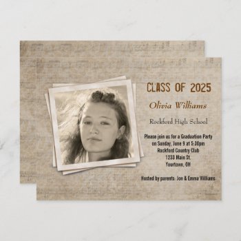 Musical Background For Graduation Party Invitation by dryfhout at Zazzle