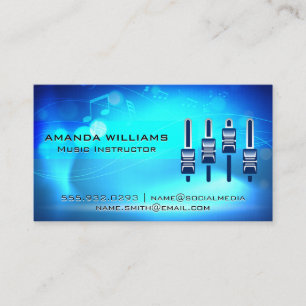Musical Background Sound Engineer Business Card