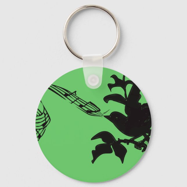 Musical Bird Change Colors Keychain (Front)