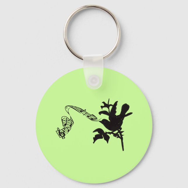 Musical Bird Change Colors Keychain (Front)