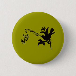 Musical Bird Change Colors Pinback Button