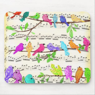 Musical Birds Mouse Pad