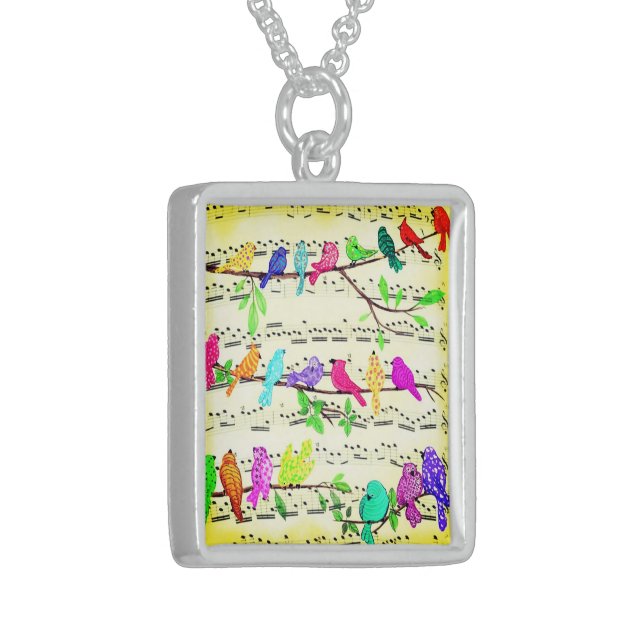Musical Birds Necklace (Front Left)
