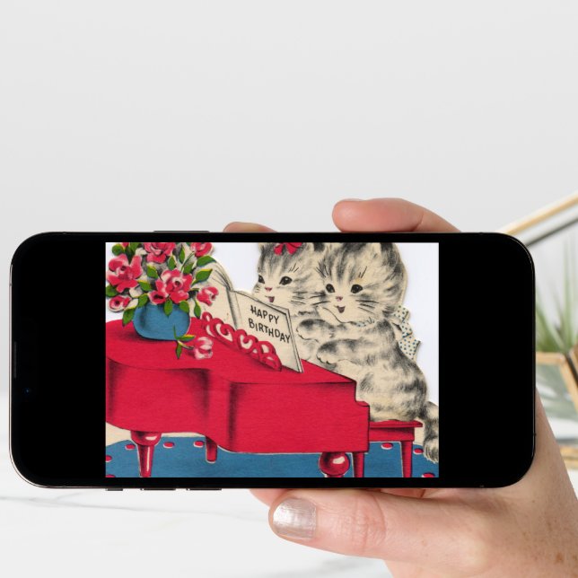 Musical Birthday Kittens Card (Front Digital)