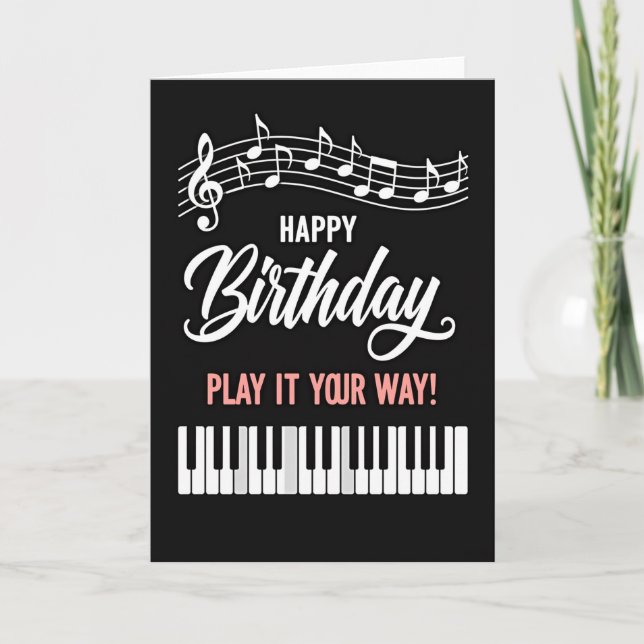 Musical Birthday Notes Card (Front)