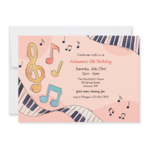 Musical Birthday Party Invitation