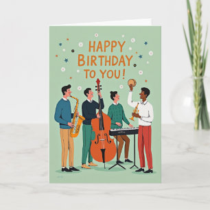 Musical Birthday Scene Card