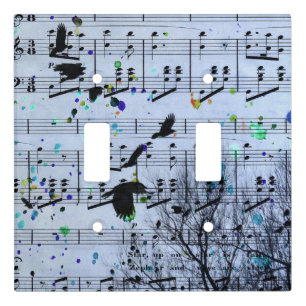 Musical Blackbirds Light Switch Cover