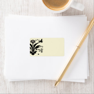 Musical Bumble Bee Damask Address Labels