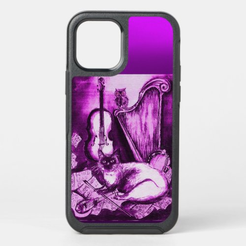 MUSICAL CAT AND OWL  Purple White OtterBox Symmetry iPhone 12 Case