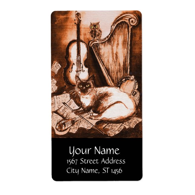 MUSICAL CAT ,Brown and White Black Label (Front)