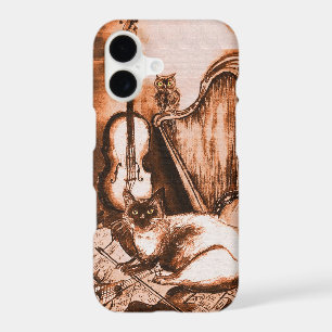 MUSICAL CAT ,Brown and White iPhone 17 Case