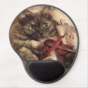 Musical Cat Gel Mousepad by RoseWrites