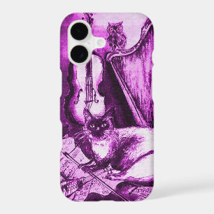 MUSICAL CAT ,Purple Violet and White iPhone 17 Case