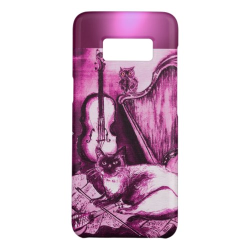 MUSICAL CAT WITH OWL IN PINK PURPLE GEM Case_Mate SAMSUNG GALAXY S8 CASE