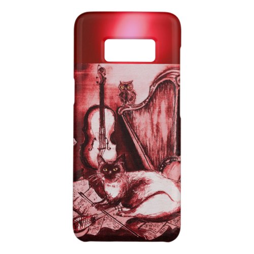 MUSICAL CAT WITH OWL IN RED RUBY GEM Case_Mate SAMSUNG GALAXY S8 CASE