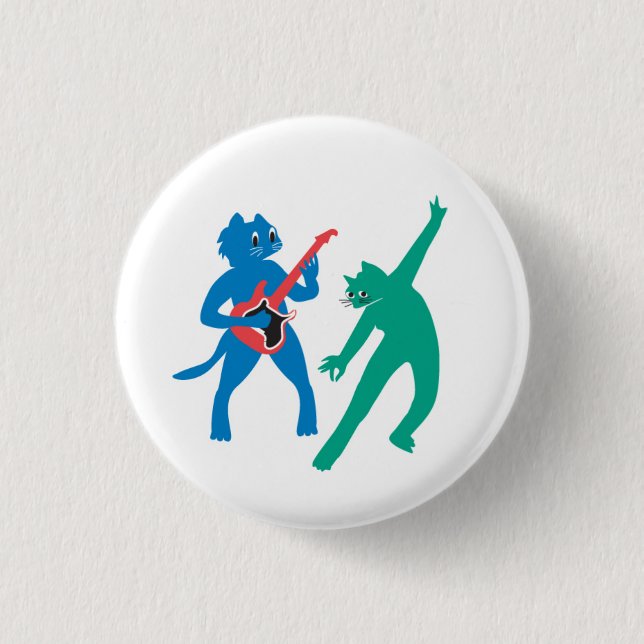 Musical Cats Pinback Button (Front)